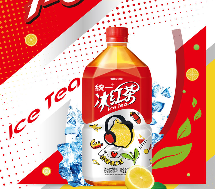 统一冰红茶新款包装图，夏日温馨邂逅新体验