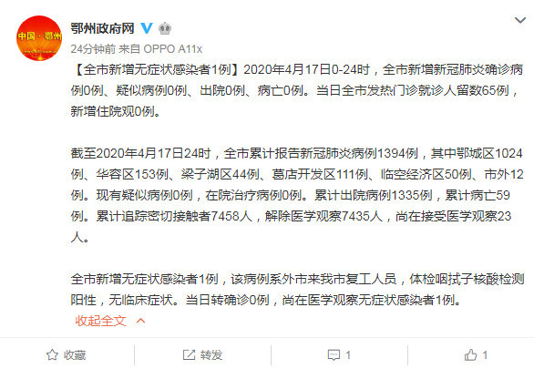 鄂州最新确诊信息更新,关注健康,共守家园